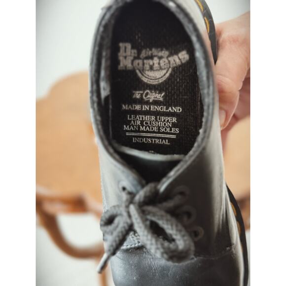 Dr. Martens Industrial Steel Toe Lace Up Loafers MIE England Women's 5 #0016 - Picture 7 of 8